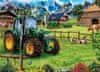 Puzzle Alpská pastvina s traktorem: John Deere 6120M 1000 dílků