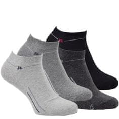 Zdravé Ponožky letní pánské bavlněné elastické melírované sneaker ponožky 7401124 4pack, šedá, 39-42