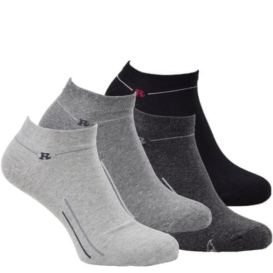 Zdravé Ponožky letní pánské bavlněné elastické melírované sneaker ponožky 7401124 4pack