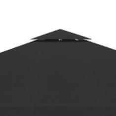 Vidaxl Dvojitá střecha na altán 310 g/m² 3 x 3 m černá
