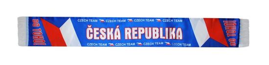 Šála Česká republika - modrá - ČR fanoušek - 130 x 18 cm - hokej