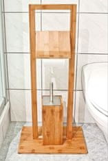 BPS-koupelny Bambusový stojan na toaletní papír a štětku REA Bamboo 381757