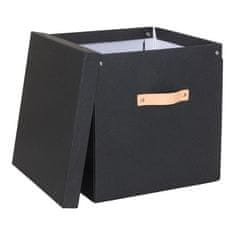 Majster Regál Úložná skládací krabice LOGAN ze 100% recyklovatelného papíru 31x31x31cm, černá