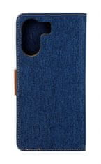 Canvas Pouzdro Xiaomi Redmi 13C knížkové modré tmavé 121363