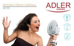Adler AD 7317 Stolní ventilátor s klipem bílá