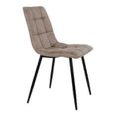 House Nordic Jídelní židle z mikrovlákna, světle hnědá s černými nohami