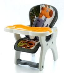 Euro Baby Euro Baby Jídelní stoleček 2v1 - Žirafa oranžová
