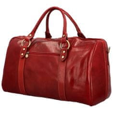 Delami Vera Pelle Elegantní cestovní taška Riffty, červená