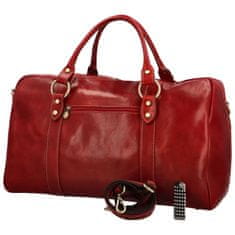 Delami Vera Pelle Elegantní cestovní taška Riffty, červená
