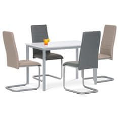 Autronic Moderní jídelní židle Židle jídelní, šedá koženka, kov šedá (DCL-402 GREY)