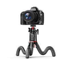 Tech-protect L07S Flexible bluetooth selfie tyč se stativem, černá