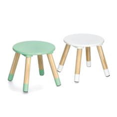 Zeller Sada 3ks dětský stolek se dvěma židlemi zelený,žlutý,bílý