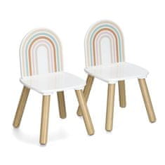Zeller Sada 3ks dětský stolek se dvěma židlemi motiv duha