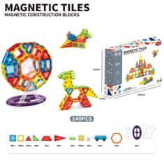Magnetická stavebnice Magnetic Tiles 140ks