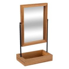 5five Kosmetické zrcadlo, dřevěný rám a polička, 19,6 x 12 x 36,5 cm