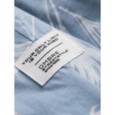 OMBRE Pánské celopotištěné tričko V1 OM-TSFP-0180 modré MDN124991 S