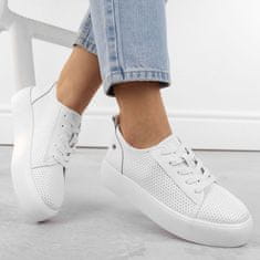 Filippo Kožené sportovní plíživé boty bílé velikost 41