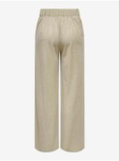 Jacqueline de Yong Béžové dámské široké kalhoty JDY Birdie L/32