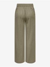 Jacqueline de Yong Khaki dámské široké kalhoty JDY Birdie M/32
