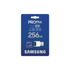 Samsung Paměťová karta PRO Plus MicroSDXC 256GB + USB adaptér
