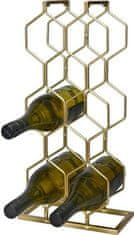EXCELLENT Stojan na víno KO-C37880420 kovový 8 lahví zlatá