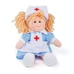 Bigjigs Toys Panenka látková zdravotní sestřička Nancy 28 cm