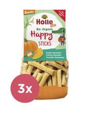 Holle 3x Dětské Bio Happy tyčinky dýně-rozmarýn, 100 g (3+)