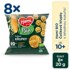 Hami 8x BIO Křupky čočkové s lahodnou kukuřicí 20 g, 10+