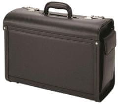 Obchodní kufr GENOVA - černý, číselné zámky, kapsy