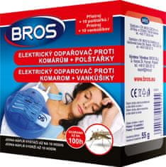 BROS - el. odpařovač proti komárům + 10 polštářků