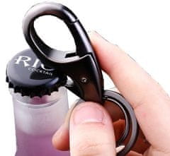 Camerazar Pánská kovová klíčenka s otvírákem na lahve, 8x3,5 cm, barva dle obrázku