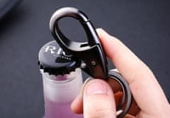 Camerazar Pánská kovová klíčenka s otvírákem na lahve, 8x3,5 cm, barva dle obrázku