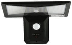 Immax WING venkovní solární nástěnné LED osvětlení s PIR čidlem, černé, 2,6W