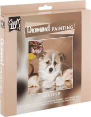 Grafix Diamantové malování Roztomilé štěně 20x20cm