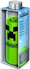 CurePink Skleněná láhev na pití Minecraft: Creeper (objem 585 ml)