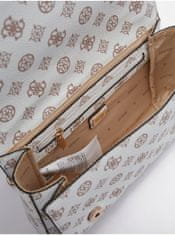 Guess Béžovo-bílá dámská vzorovaná kabelka Guess Loralee UNI