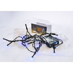 Solight Solight LED vánoční řetěz, 3m, 20xLED, 3x AA, modré světlo, zelený kabel 1V50-B