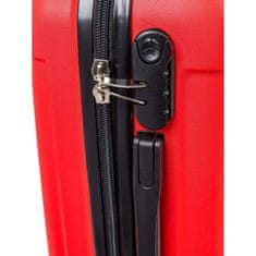 Kufr plastový na kolečkách, malý - 20'', červený