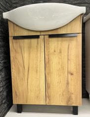 Deftrans Koupelnová skříňka s umyvadlem stojící dub craft 85x60x30 cm