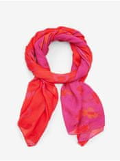 Desigual Červeno-růžový dámský květovaný šátek Desigual Altura UNI