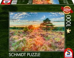 Schmidt Puzzle Západ slunce na vřesovišti 1000 dílků