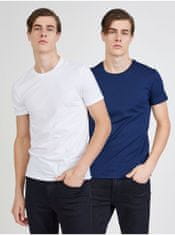 Sada dvou pánských triček v bílé a modré barvě Levi's The Perfect XL
