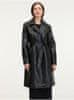 Černý dámský koženkový kabát JDY Vicos L