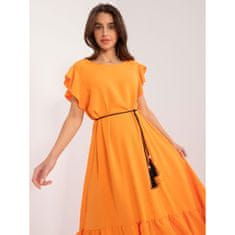 Factoryprice Dámské šaty s volánky světle oranžové MI-SK-59101.31_407054 Univerzální