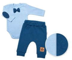 Baby Nellys 2-dílná kojenecká sada,body dl.rukáv s motýlkem,tepláčky Honzík,modrá,vel. 68