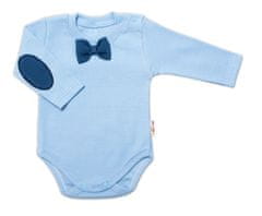 Baby Nellys 2-dílná kojenecká sada, body dl.rukáv s motýlkem,tepláčky Honzík,modrá,vel. 74