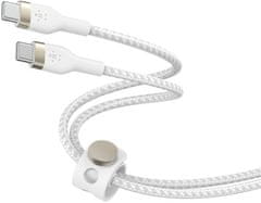 Belkin odolný kabel USB-C BOOST CHARGE PRO Flex, 2m, bílá
