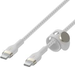 Belkin odolný kabel USB-C BOOST CHARGE PRO Flex, 3m, bílá
