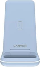 Canyon bezdrátová nabíječka 3v1, modrá