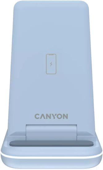 Canyon bezdrátová nabíječka 3v1, modrá